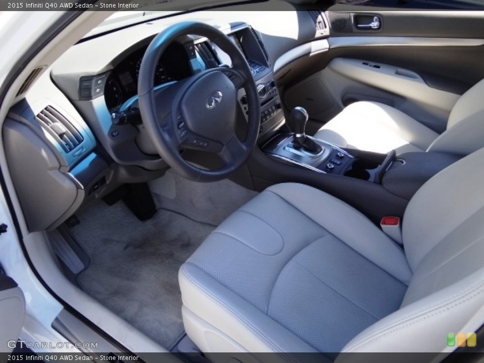 Stone Interior Prime Interior for the 2015 Infiniti Q40 AWD Sedan #112382087