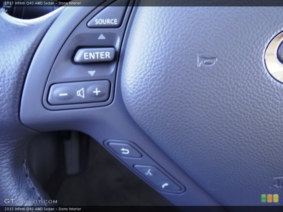 Stone Interior Controls for the 2015 Infiniti Q40 AWD Sedan #112382198