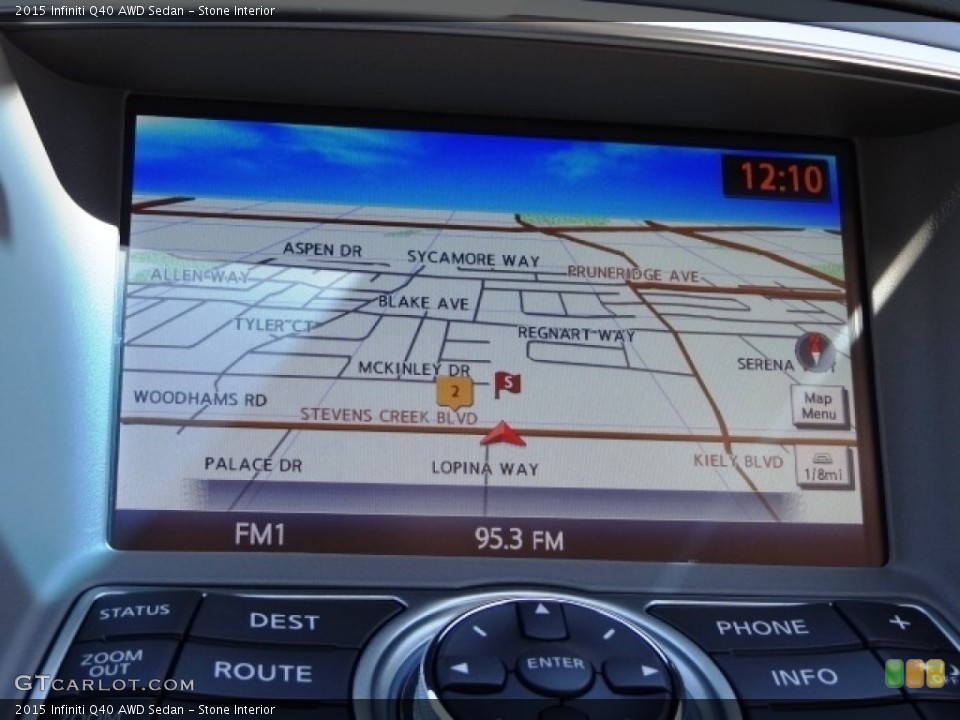 Stone Interior Navigation for the 2015 Infiniti Q40 AWD Sedan #112382389