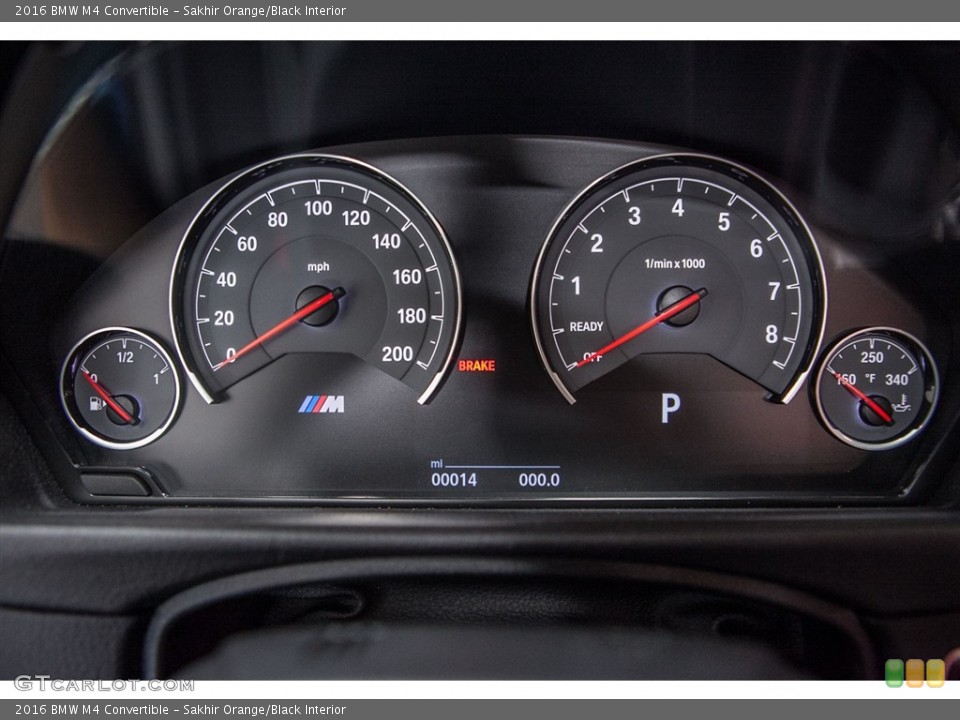 Sakhir Orange/Black Interior Gauges for the 2016 BMW M4 Convertible #112396055