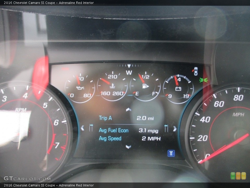 Adrenaline Red Interior Gauges for the 2016 Chevrolet Camaro SS Coupe #112420392