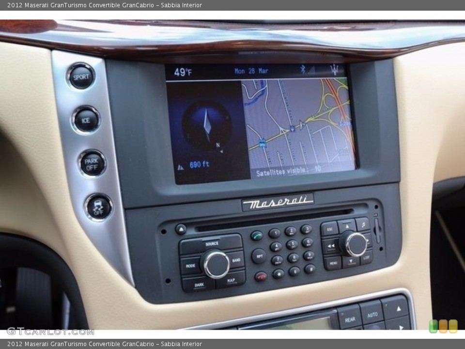 Sabbia Interior Navigation for the 2012 Maserati GranTurismo Convertible GranCabrio #112448562