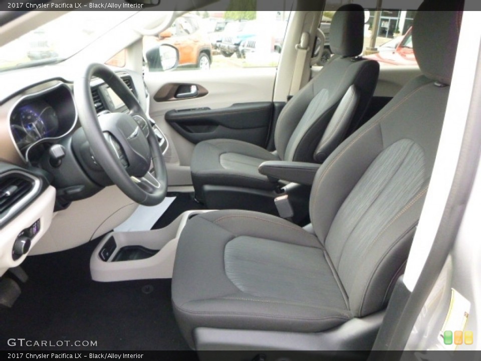 Black/Alloy Interior Front Seat for the 2017 Chrysler Pacifica LX #112454054