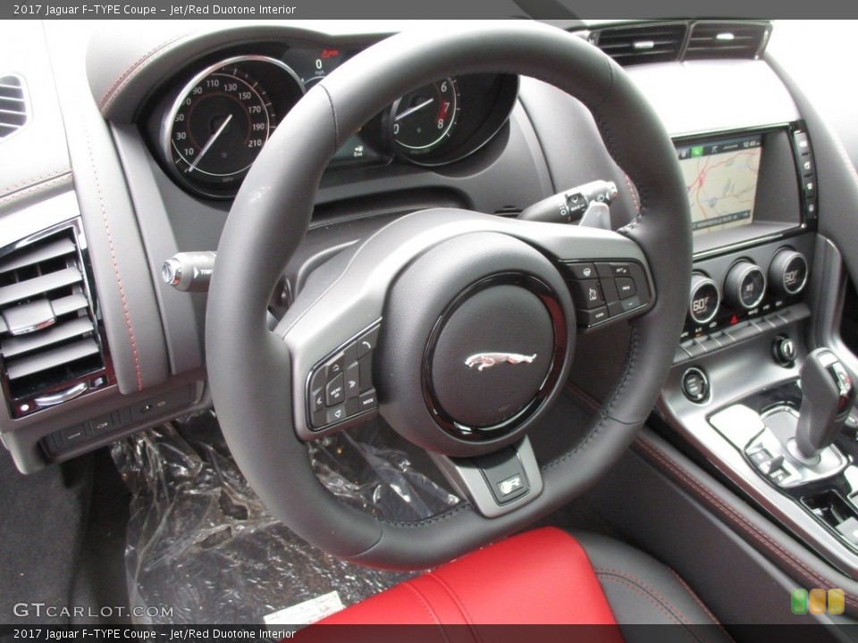 Jet/Red Duotone Interior Steering Wheel for the 2017 Jaguar F-TYPE Coupe #112456781