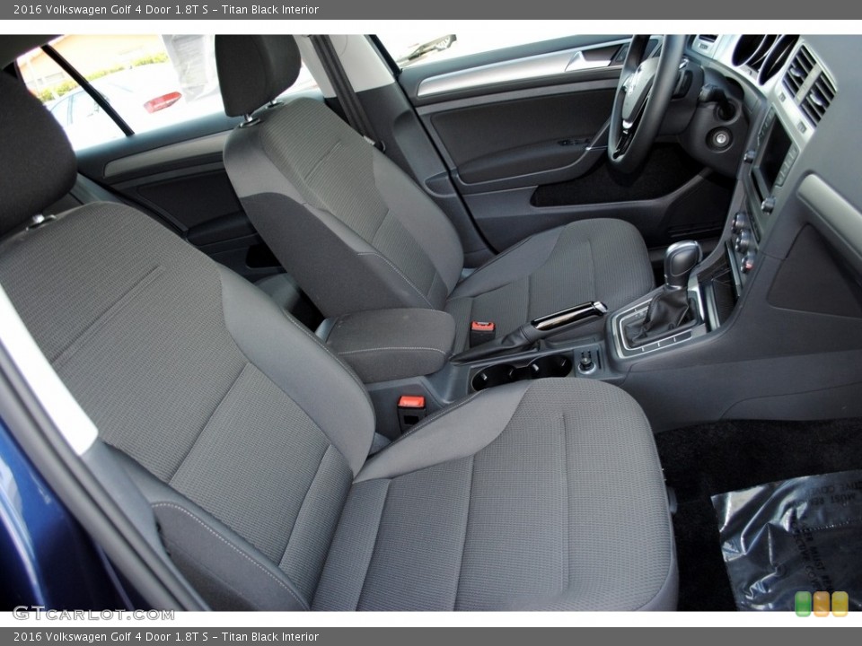 Titan Black Interior Front Seat for the 2016 Volkswagen Golf 4 Door 1.8T S #112474490