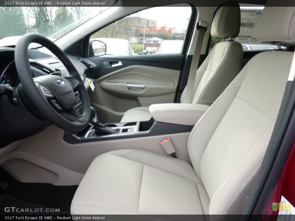 Medium Light Stone Interior Front Seat for the 2017 Ford Escape SE 4WD #112485287