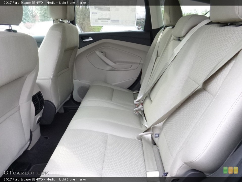 Medium Light Stone Interior Rear Seat for the 2017 Ford Escape SE 4WD #112485305