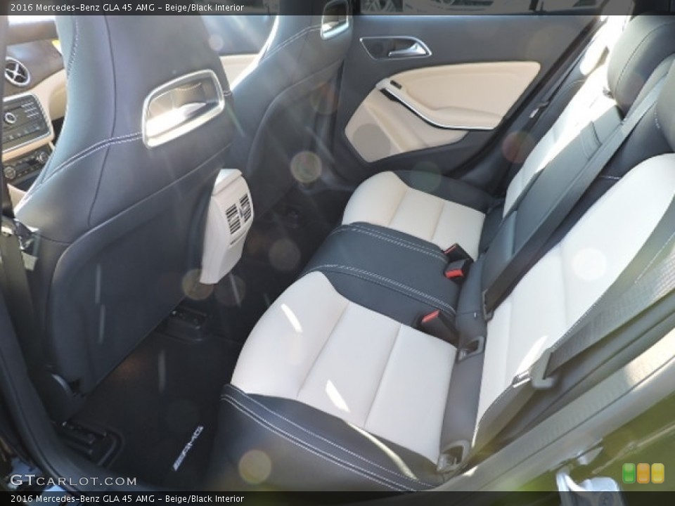 Beige/Black Interior Rear Seat for the 2016 Mercedes-Benz GLA 45 AMG #112491464