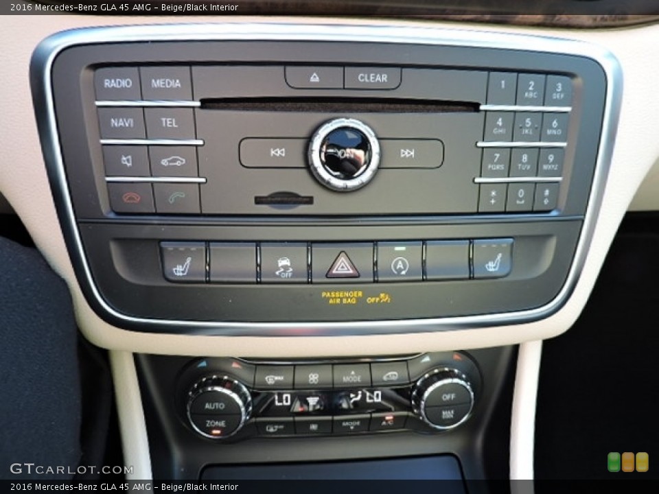 Beige/Black Interior Controls for the 2016 Mercedes-Benz GLA 45 AMG #112491524