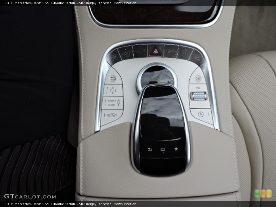 Silk Beige/Espresso Brown Interior Controls for the 2016 Mercedes-Benz S 550 4Matic Sedan #112491791