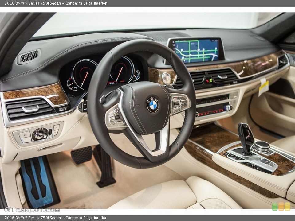 Canberra Beige Interior Prime Interior for the 2016 BMW 7 Series 750i Sedan #112511332