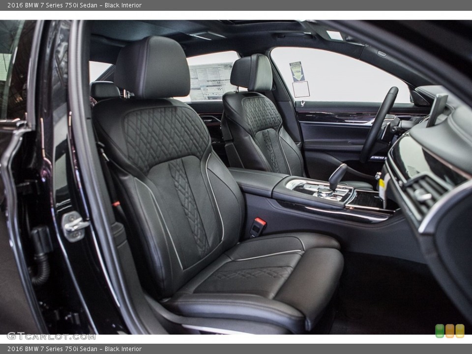 Black Interior Front Seat for the 2016 BMW 7 Series 750i Sedan #112511506