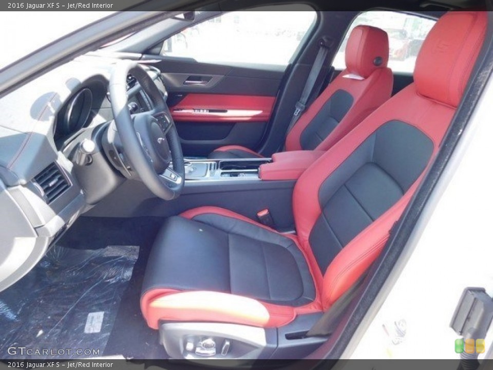Jet/Red Interior Front Seat for the 2016 Jaguar XF S #112522491