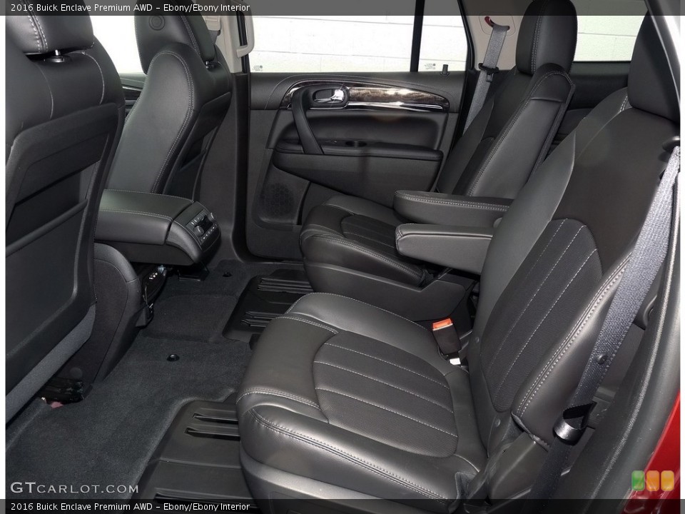 Ebony/Ebony Interior Rear Seat for the 2016 Buick Enclave Premium AWD #112524605