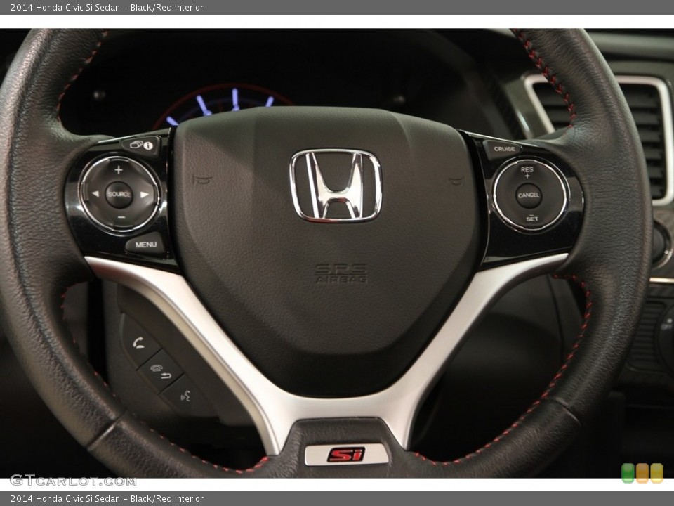 Black/Red Interior Steering Wheel for the 2014 Honda Civic Si Sedan #112533311