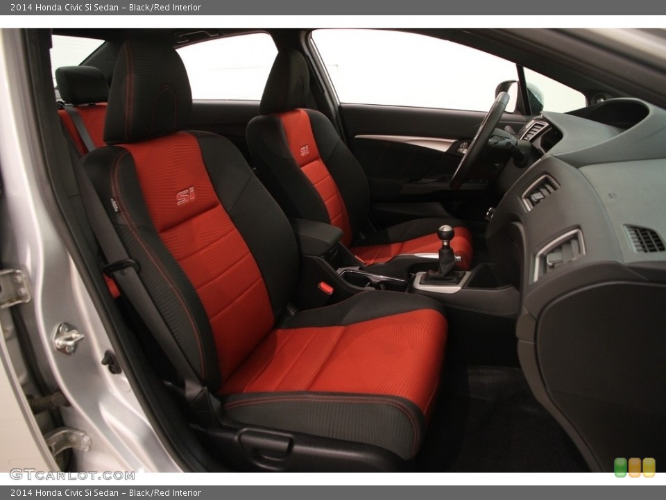 Black/Red Interior Front Seat for the 2014 Honda Civic Si Sedan #112533455
