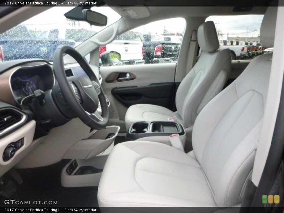 Black/Alloy Interior Front Seat for the 2017 Chrysler Pacifica Touring L #112579024