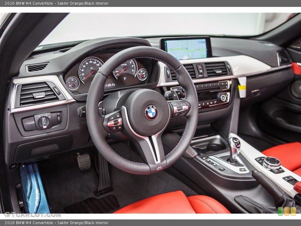 Sakhir Orange/Black Interior Prime Interior for the 2016 BMW M4 Convertible #112586391