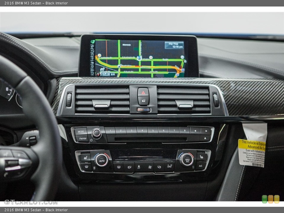 Black Interior Controls for the 2016 BMW M3 Sedan #112587006