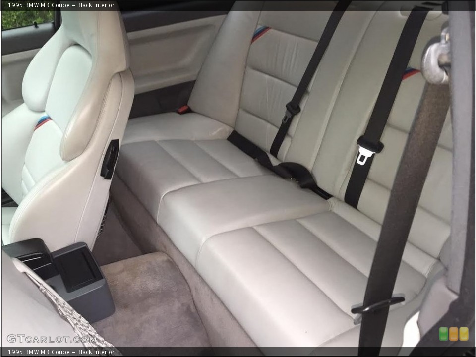Black Interior Rear Seat for the 1995 BMW M3 Coupe #112595772