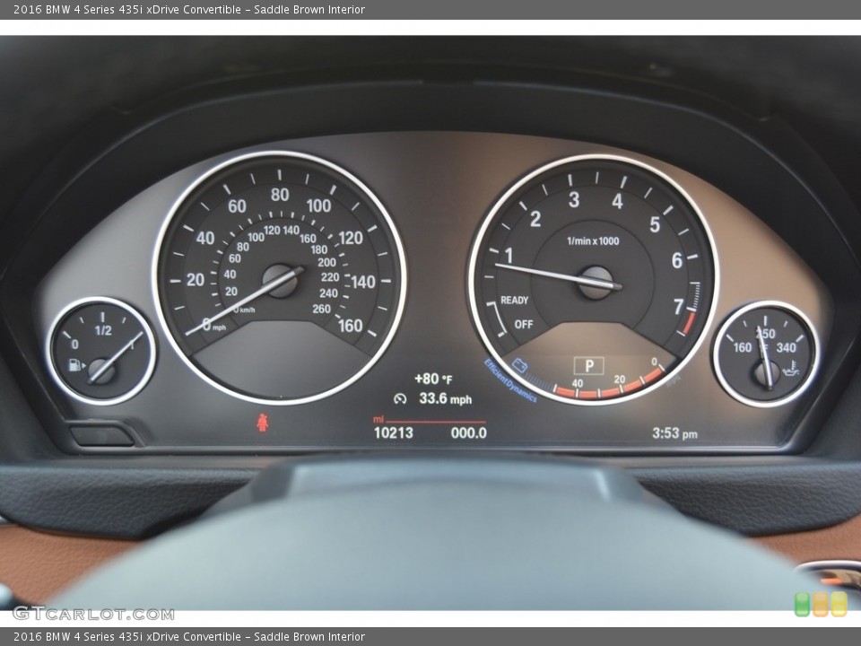 Saddle Brown Interior Gauges for the 2016 BMW 4 Series 435i xDrive Convertible #112596275