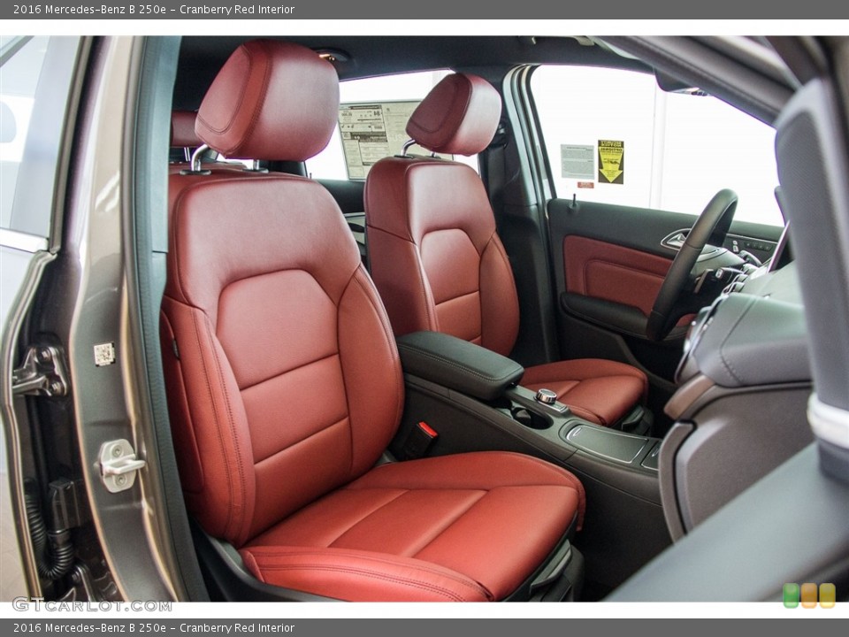 Cranberry Red Interior Photo for the 2016 Mercedes-Benz B 250e #112599666