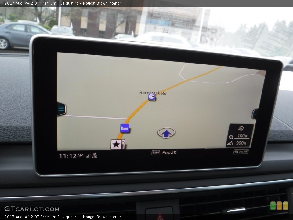 Nougat Brown Interior Navigation for the 2017 Audi A4 2.0T Premium Plus quattro #112604670