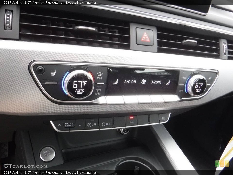 Nougat Brown Interior Controls for the 2017 Audi A4 2.0T Premium Plus quattro #112604698