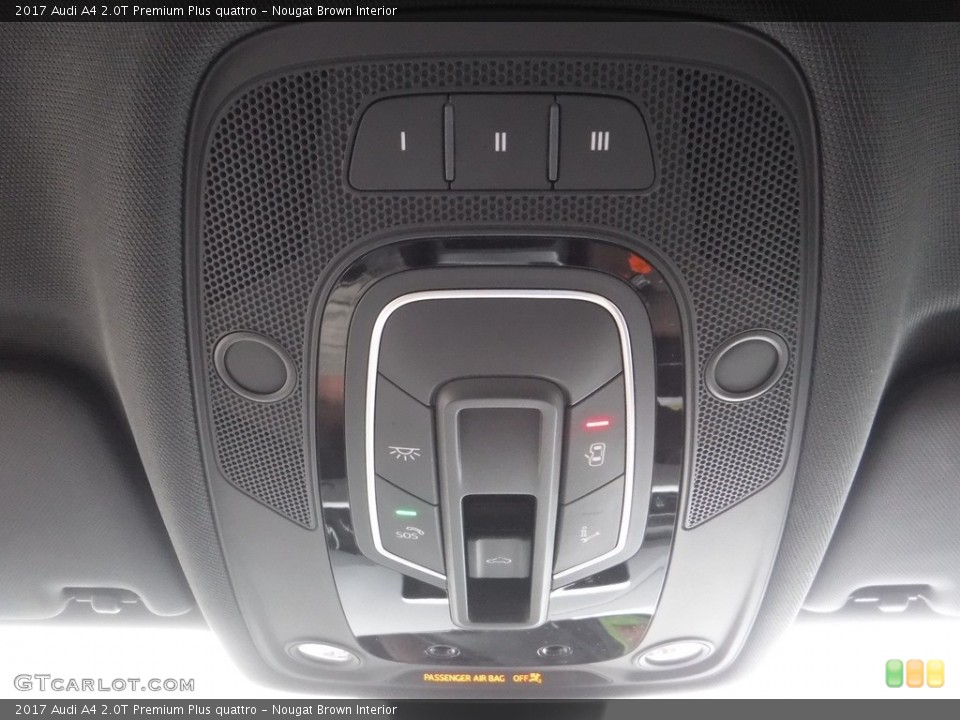 Nougat Brown Interior Controls for the 2017 Audi A4 2.0T Premium Plus quattro #112604835
