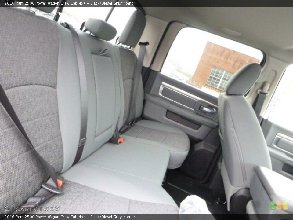 Black/Diesel Gray Interior Rear Seat for the 2016 Ram 2500 Power Wagon Crew Cab 4x4 #112611866