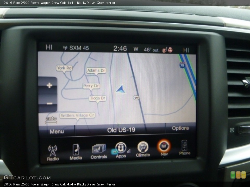 Black/Diesel Gray Interior Navigation for the 2016 Ram 2500 Power Wagon Crew Cab 4x4 #112612073