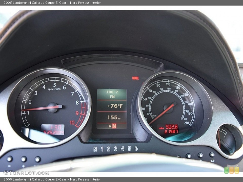 Nero Perseus Interior Gauges for the 2006 Lamborghini Gallardo Coupe E-Gear #112636614