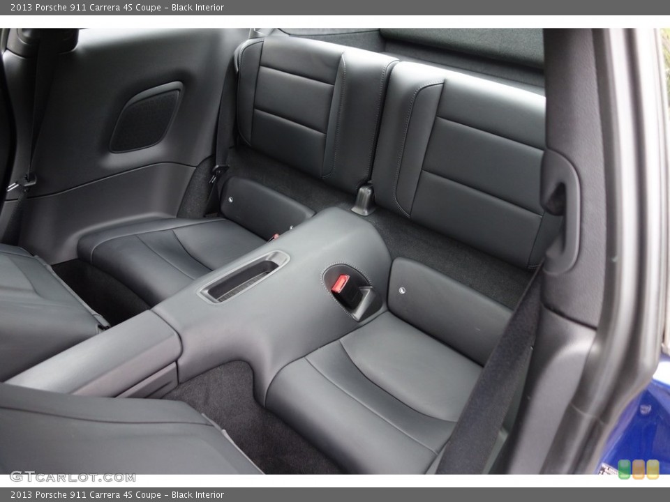 Black Interior Rear Seat for the 2013 Porsche 911 Carrera 4S Coupe #112638929