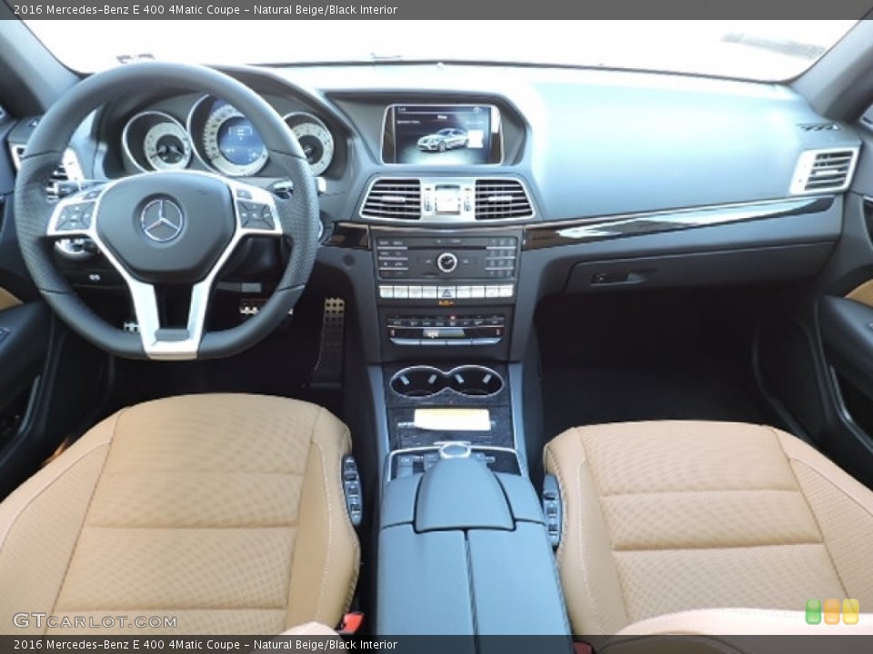 Natural Beige/Black Interior Photo for the 2016 Mercedes-Benz E 400 4Matic Coupe #112656972