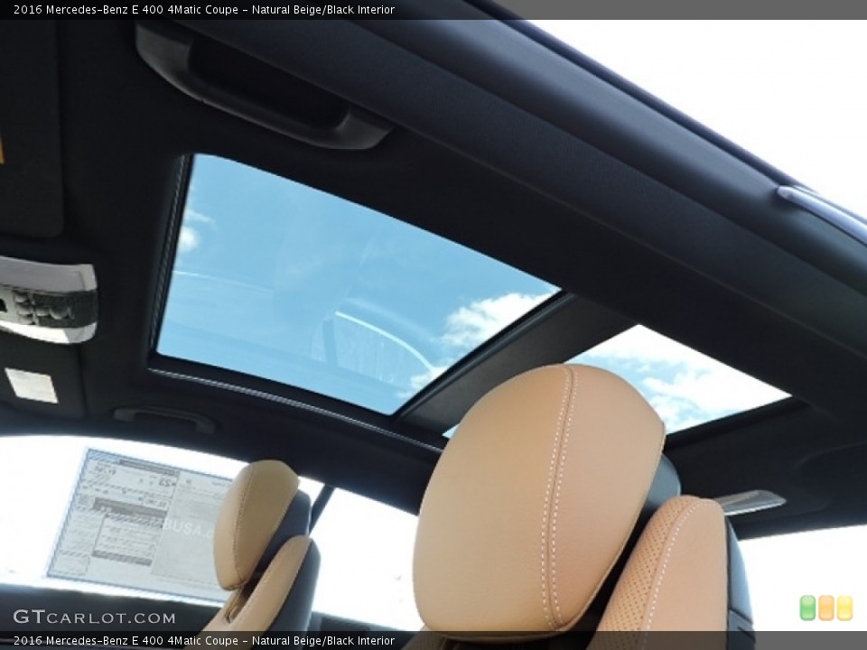 Natural Beige/Black Interior Sunroof for the 2016 Mercedes-Benz E 400 4Matic Coupe #112657047