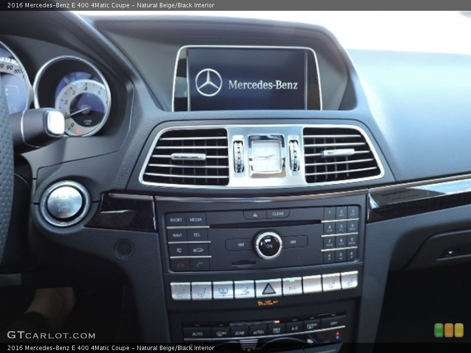 Natural Beige/Black Interior Controls for the 2016 Mercedes-Benz E 400 4Matic Coupe #112657086