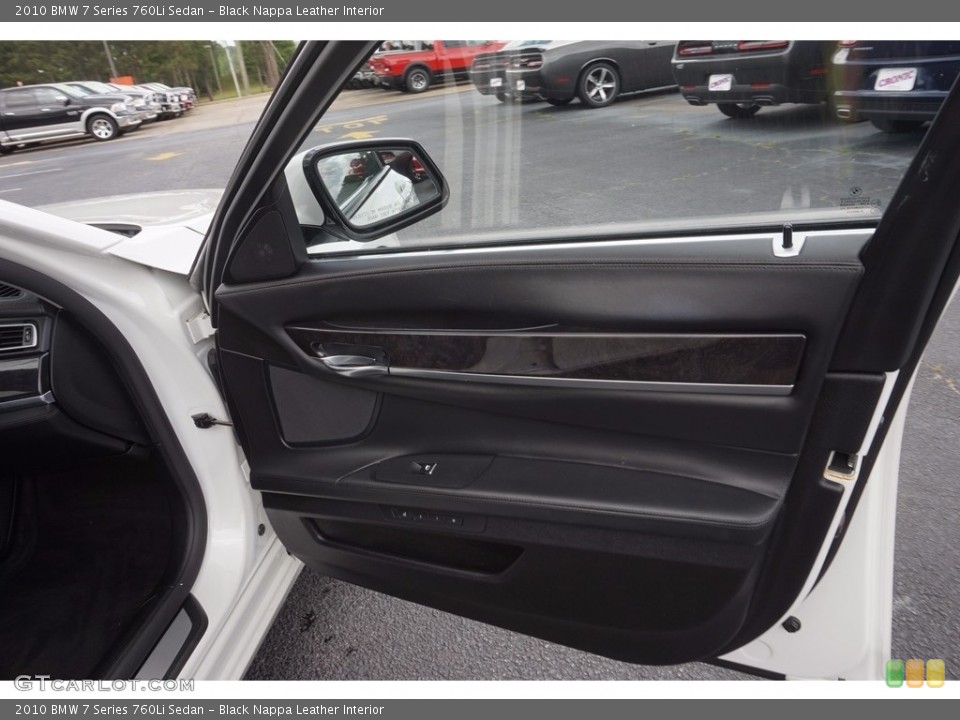 Black Nappa Leather Interior Door Panel for the 2010 BMW 7 Series 760Li Sedan #112671567