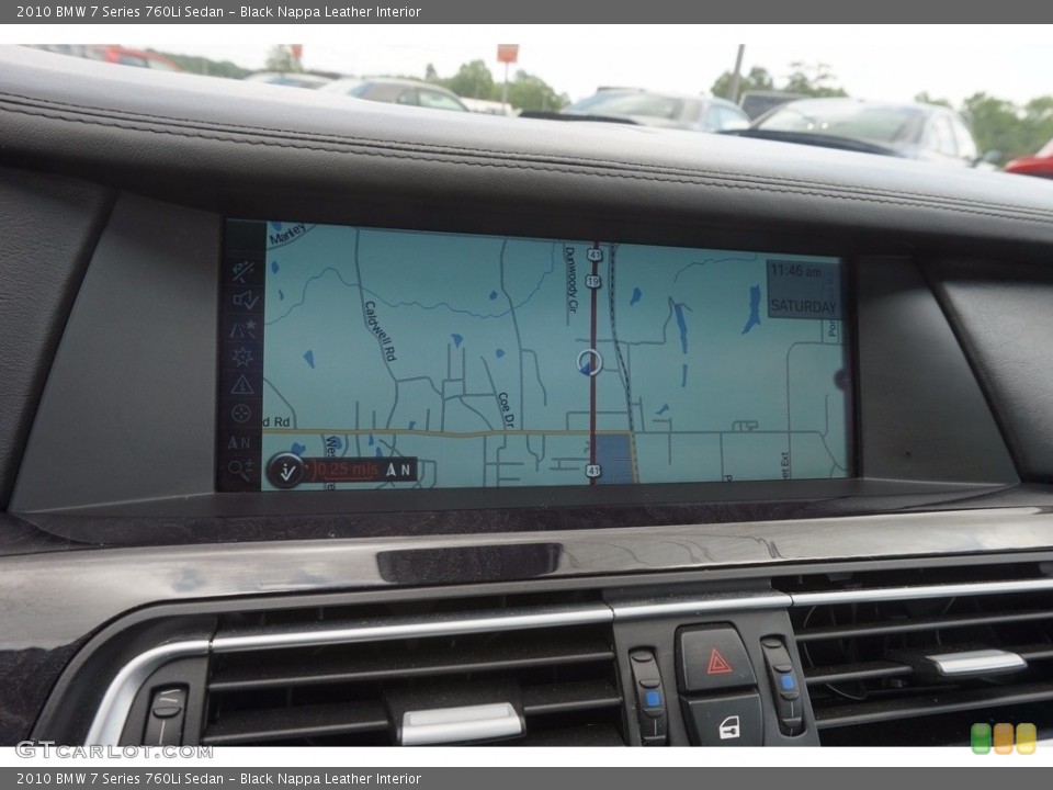 Black Nappa Leather Interior Navigation for the 2010 BMW 7 Series 760Li Sedan #112671614