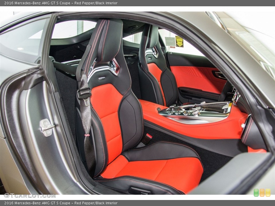 Red Pepper/Black Interior Front Seat for the 2016 Mercedes-Benz AMG GT S Coupe #112686397
