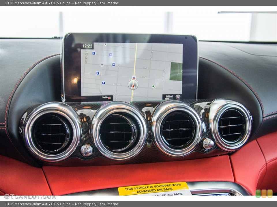 Red Pepper/Black Interior Navigation for the 2016 Mercedes-Benz AMG GT S Coupe #112686589