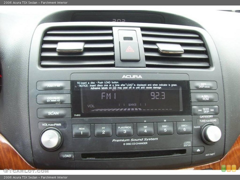 Parchment Interior Audio System for the 2006 Acura TSX Sedan #11269388