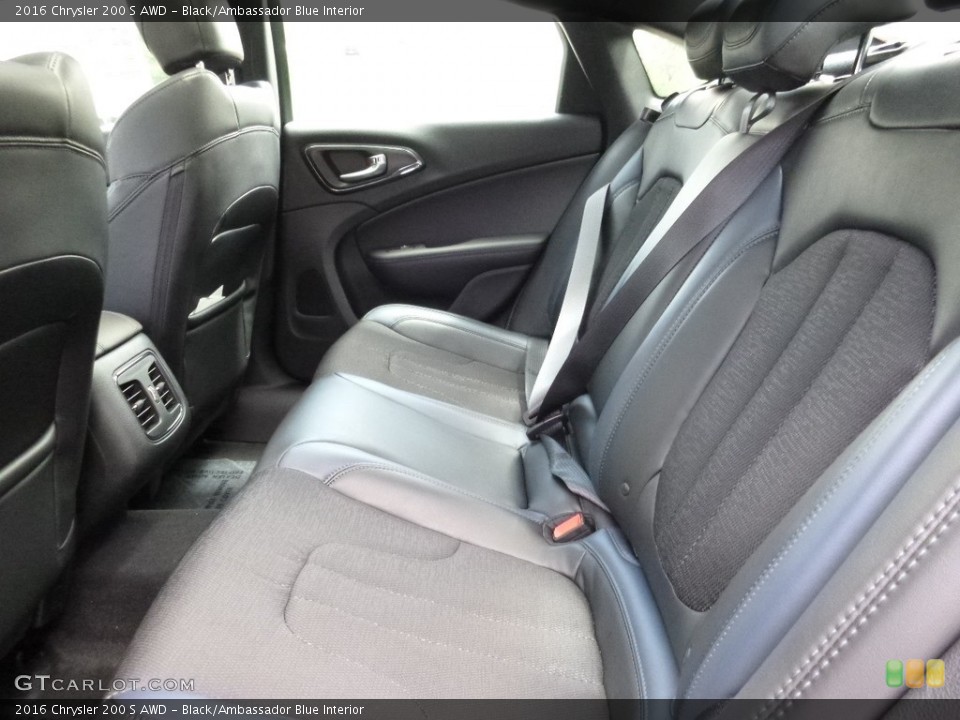 Black/Ambassador Blue Interior Rear Seat for the 2016 Chrysler 200 S AWD #112697212