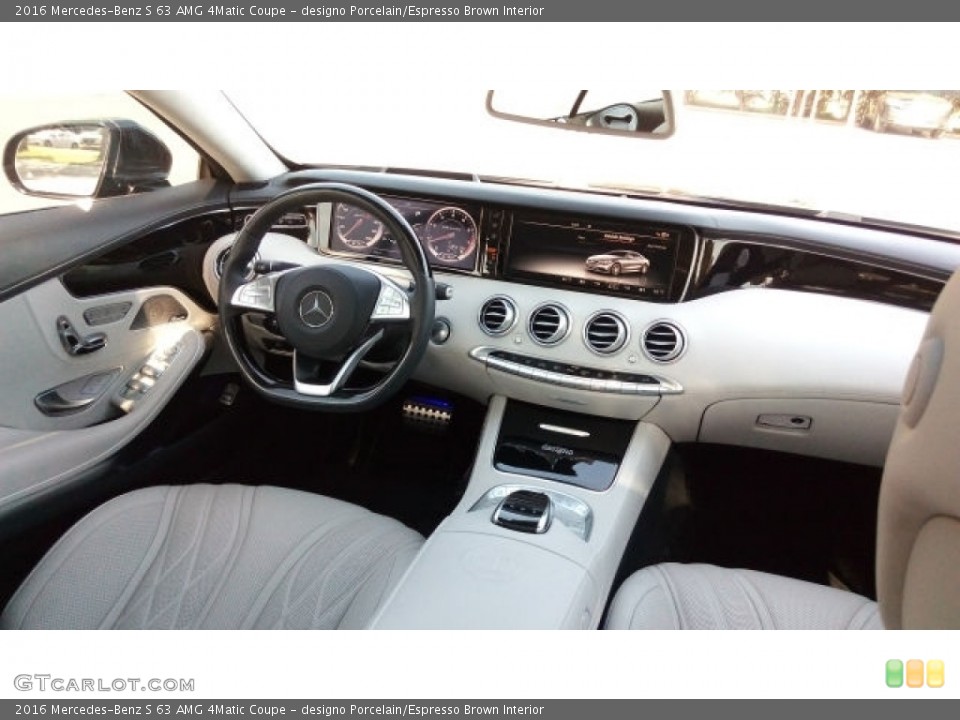 designo Porcelain/Espresso Brown Interior Dashboard for the 2016 Mercedes-Benz S 63 AMG 4Matic Coupe #112731828