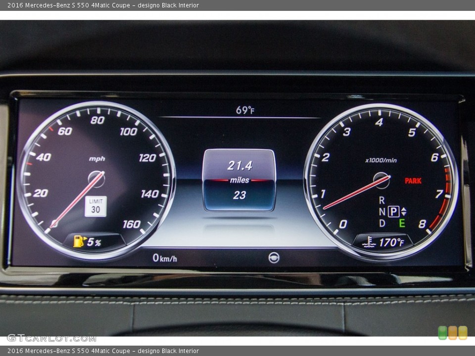 designo Black Interior Gauges for the 2016 Mercedes-Benz S 550 4Matic Coupe #112735914