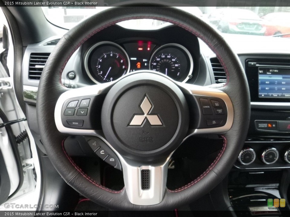 Black Interior Steering Wheel for the 2015 Mitsubishi Lancer Evolution GSR #112737816