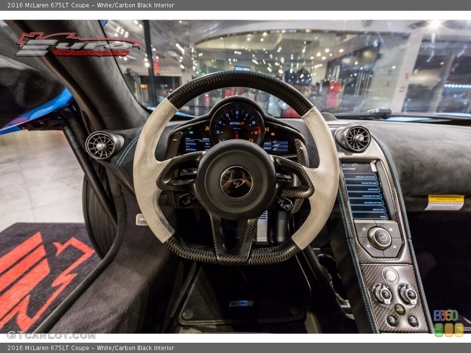 White/Carbon Black Interior Steering Wheel for the 2016 McLaren 675LT Coupe #112738185