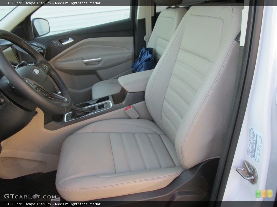 Medium Light Stone Interior Front Seat for the 2017 Ford Escape Titanium #112756661
