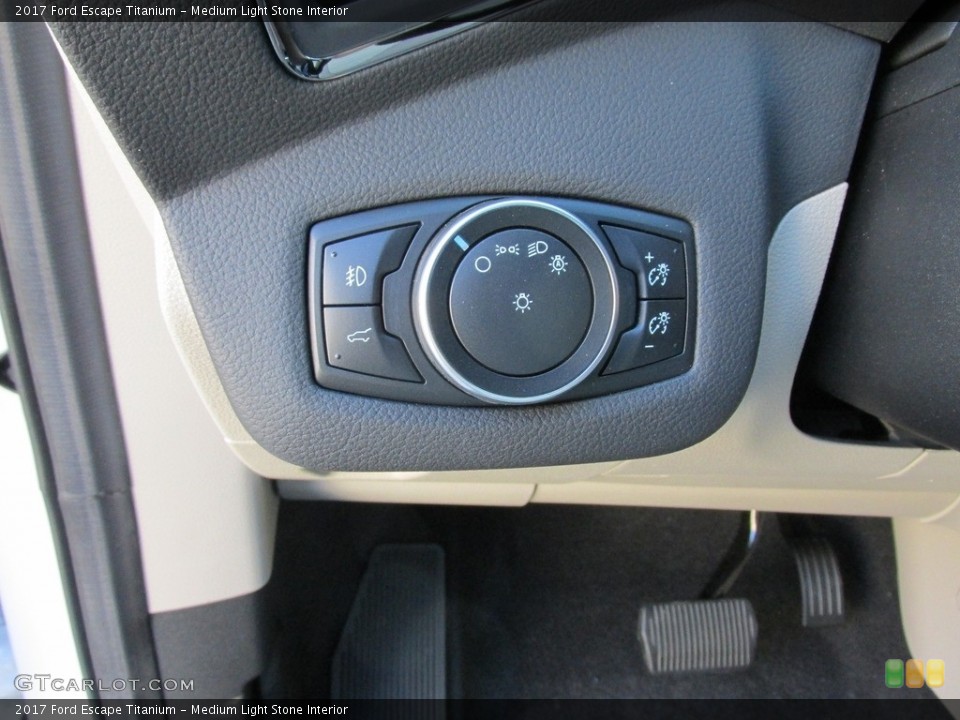 Medium Light Stone Interior Controls for the 2017 Ford Escape Titanium #112756967