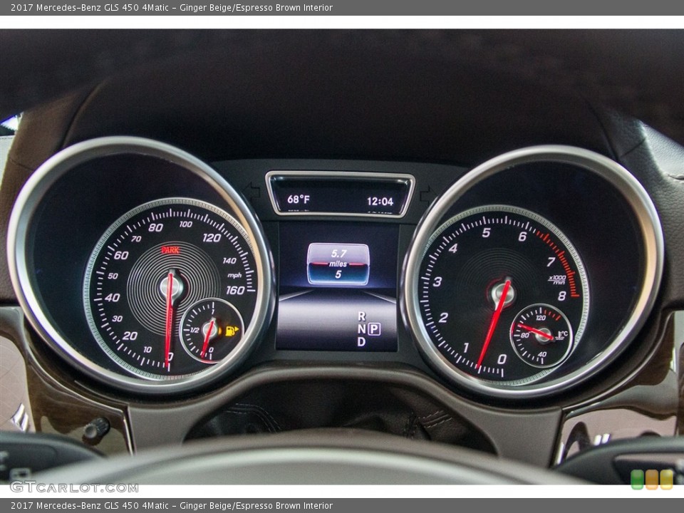 Ginger Beige/Espresso Brown Interior Gauges for the 2017 Mercedes-Benz GLS 450 4Matic #112765094