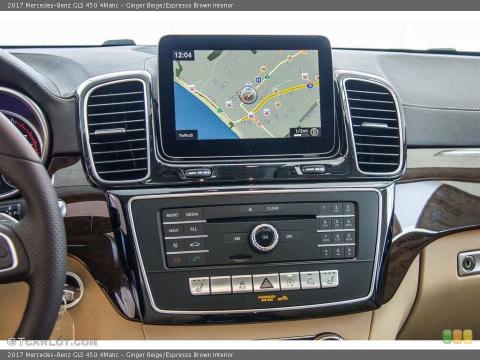 Ginger Beige/Espresso Brown Interior Navigation for the 2017 Mercedes-Benz GLS 450 4Matic #112765115
